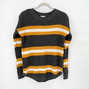 SO Striped Knit Sweater Women’s Size Medium